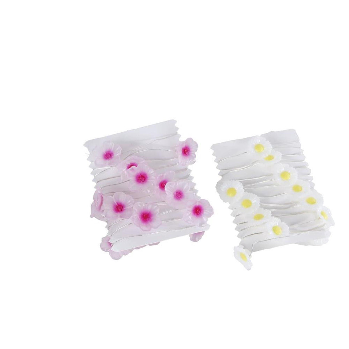 Cozydecor string lighting flowers pink yellow LED