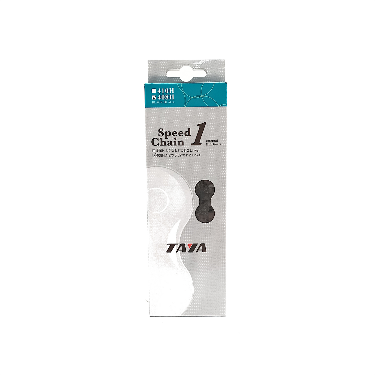 Taya Ketting 408h 1 2x3 32 1-speed zwart zwart 112 schakels hangkaart