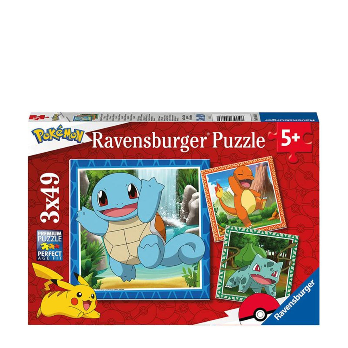 Ravensburger puzzle Pokémon - skladačka - tri puzzle - 49 dielikov - detské puzzle