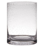 Hakbijl glass cylinder vase lantern archer soda bubbles glass ø15xh20cm