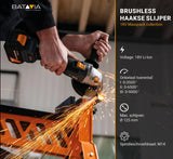 Batavia maxxpack 18v battery angle grinder 125mm brushless body