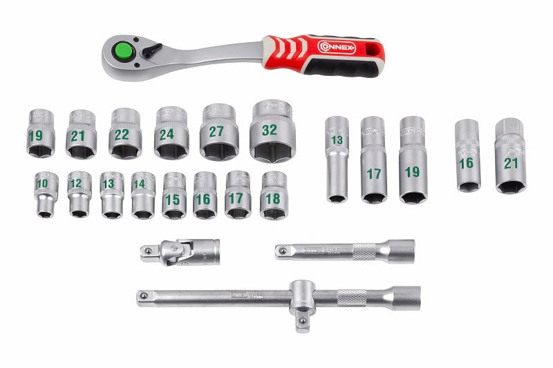 Connex Professional Socket Wrench Set 12-24 Piece