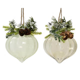 Decoris kersthanger ornament set a 2 stuks ø8cm