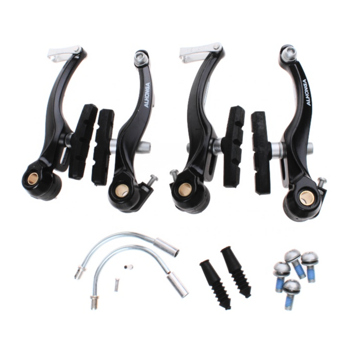 V-BRAKE REM-SET Black front + rear complete