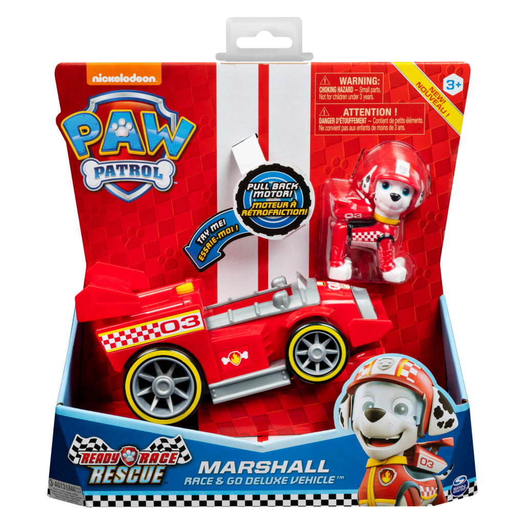 PAW Patrol Ready Race Rescue Marshall z pojazdem