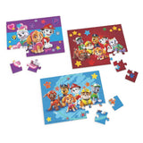 Paw Patrol 3in1 trepuslespill i boks 3x24 stykker