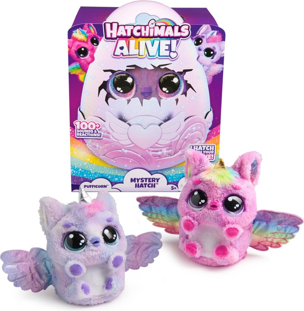 Různé hatchimals Alive Secret Hatch Pufficorn