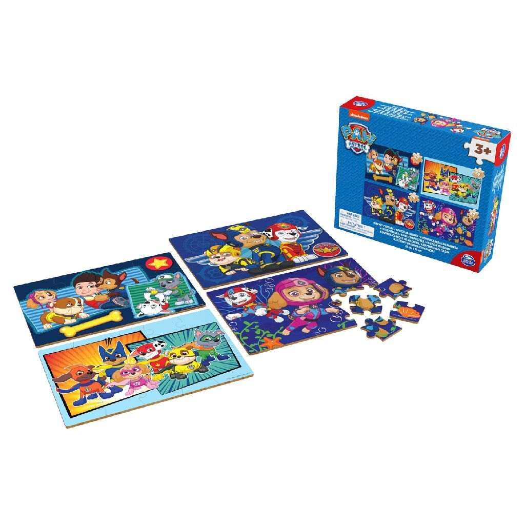 Patrol Shoe Box 4 Puzzles en bois 12-16-20-24 pièces