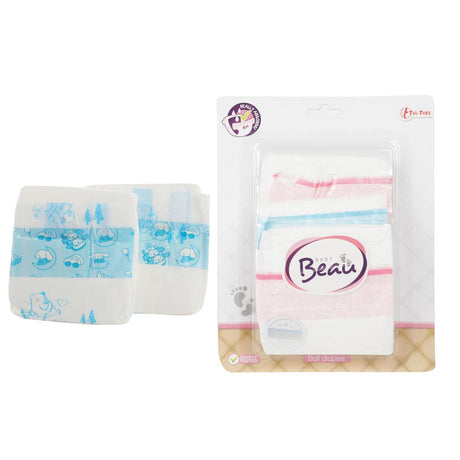 Toi-toys beau diapers for baby doll 3 pcs