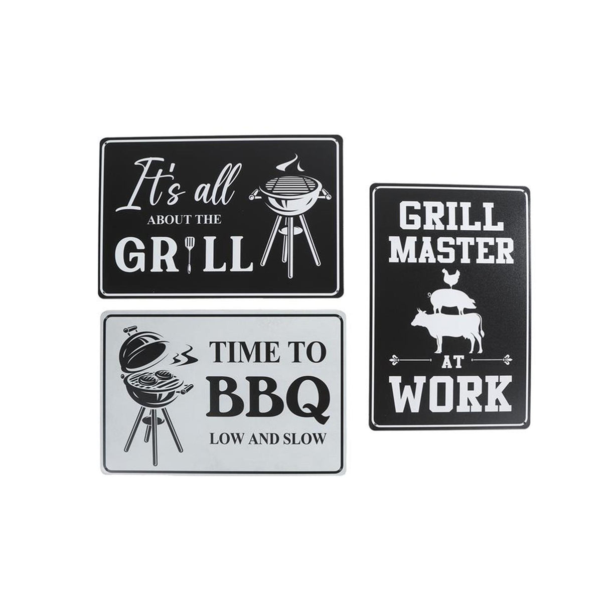 Wandplack BBQ Grill Metall 20x30cm