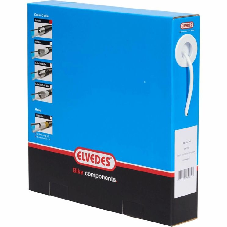 Elvedes Rem Outder Cable z oblogo Ø5,0 mm 30 metrov bele (v škatli)