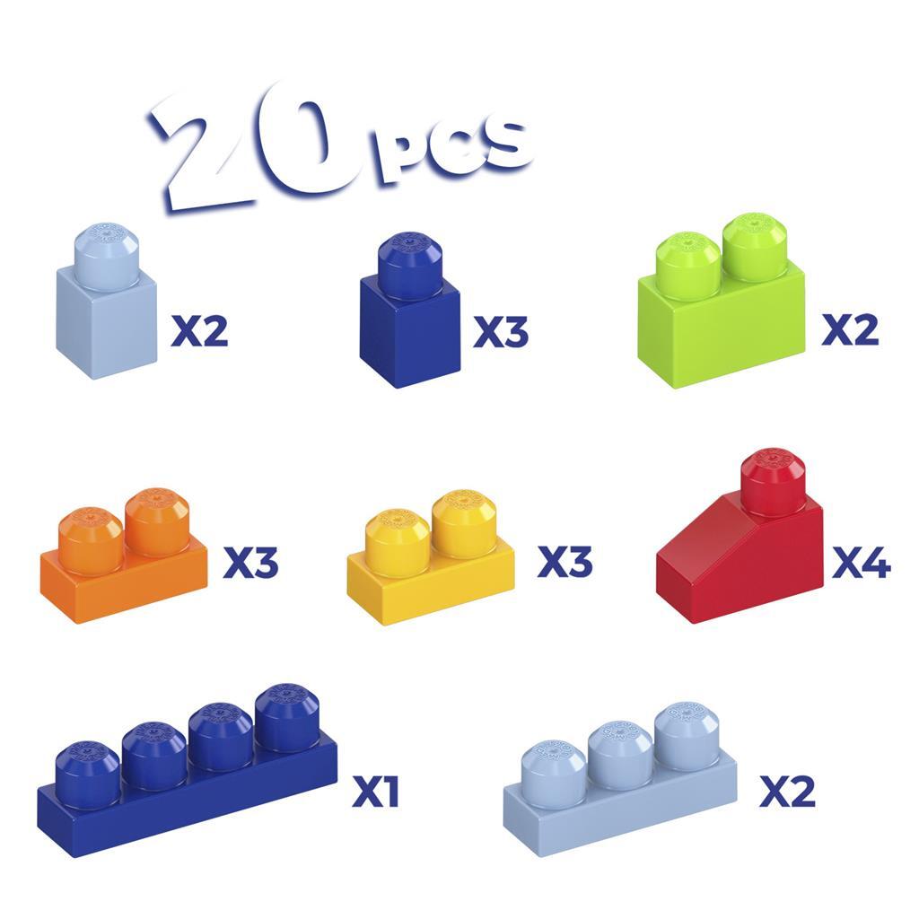 Mega Blocks Cart mat Blocks 20-Stéck