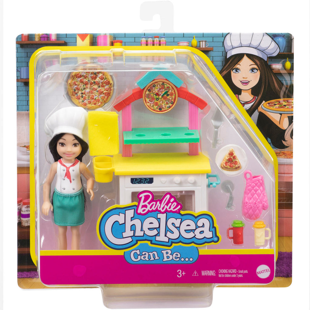 Barbie Chelsea kann Pizzabakker Speelset sein