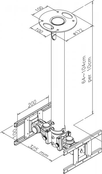 Neomounts takhjälp FPMA-C200D