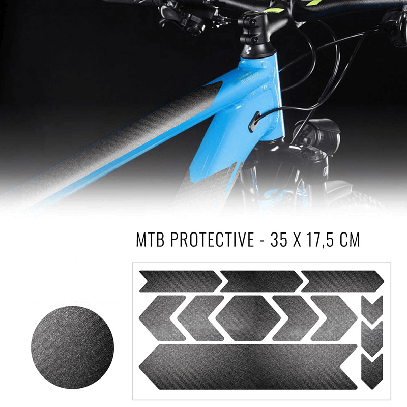 Bicycle Frame Protection Stickerset Carbon Look