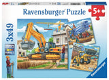 Ravensburger puzzle large construction vehicles - 3x49 pieces - children's puzzle