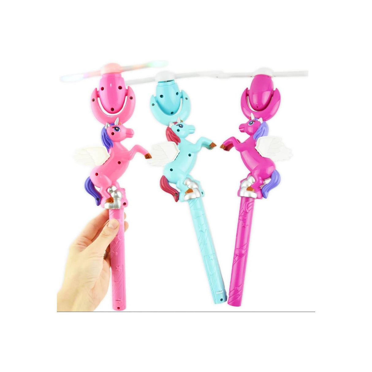 Luminous spinner unicorn 50cm