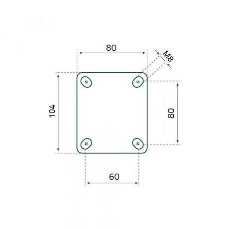 Tarsus Bokwiel 100 mm. white