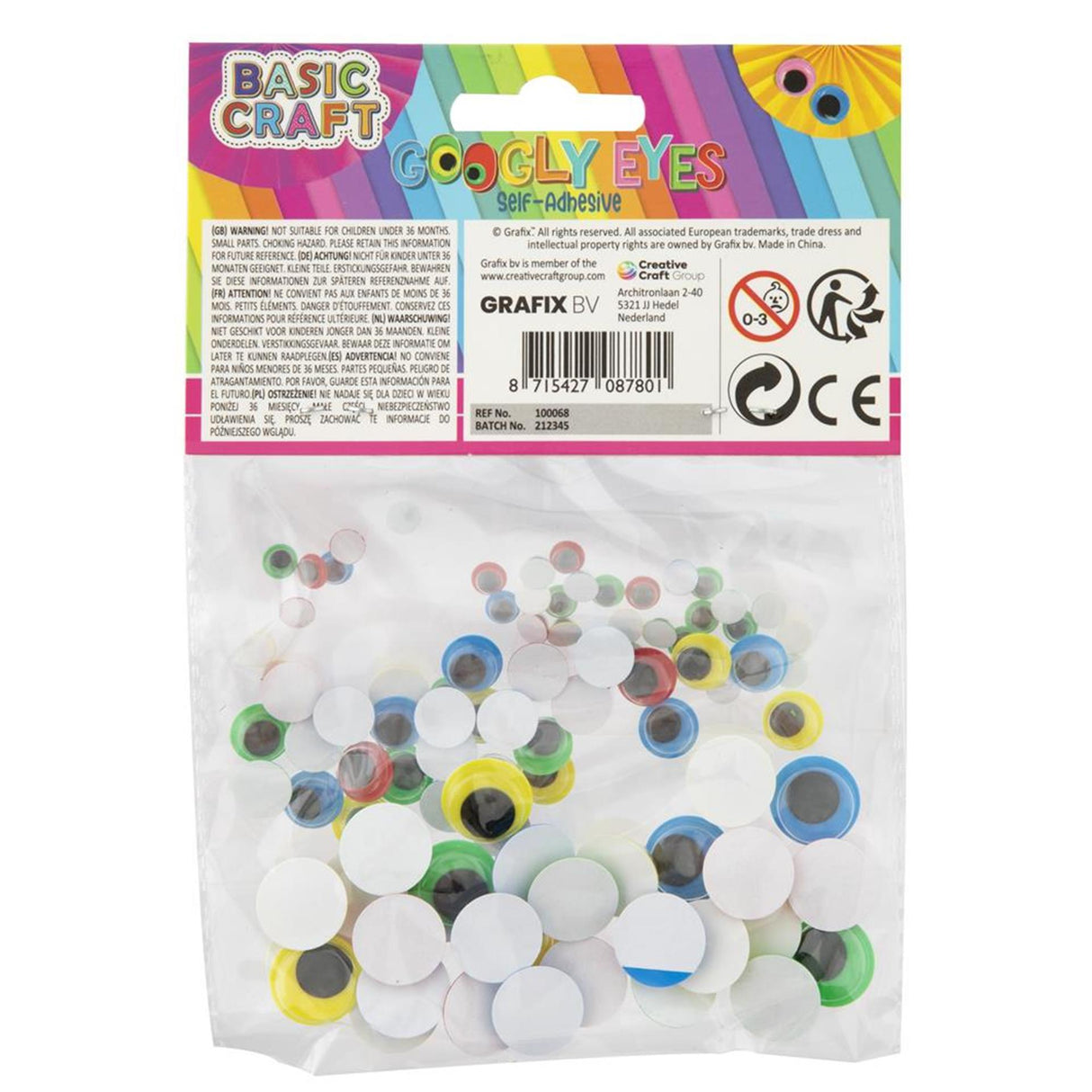 Grafix wiggle eyes set of 100 pieces