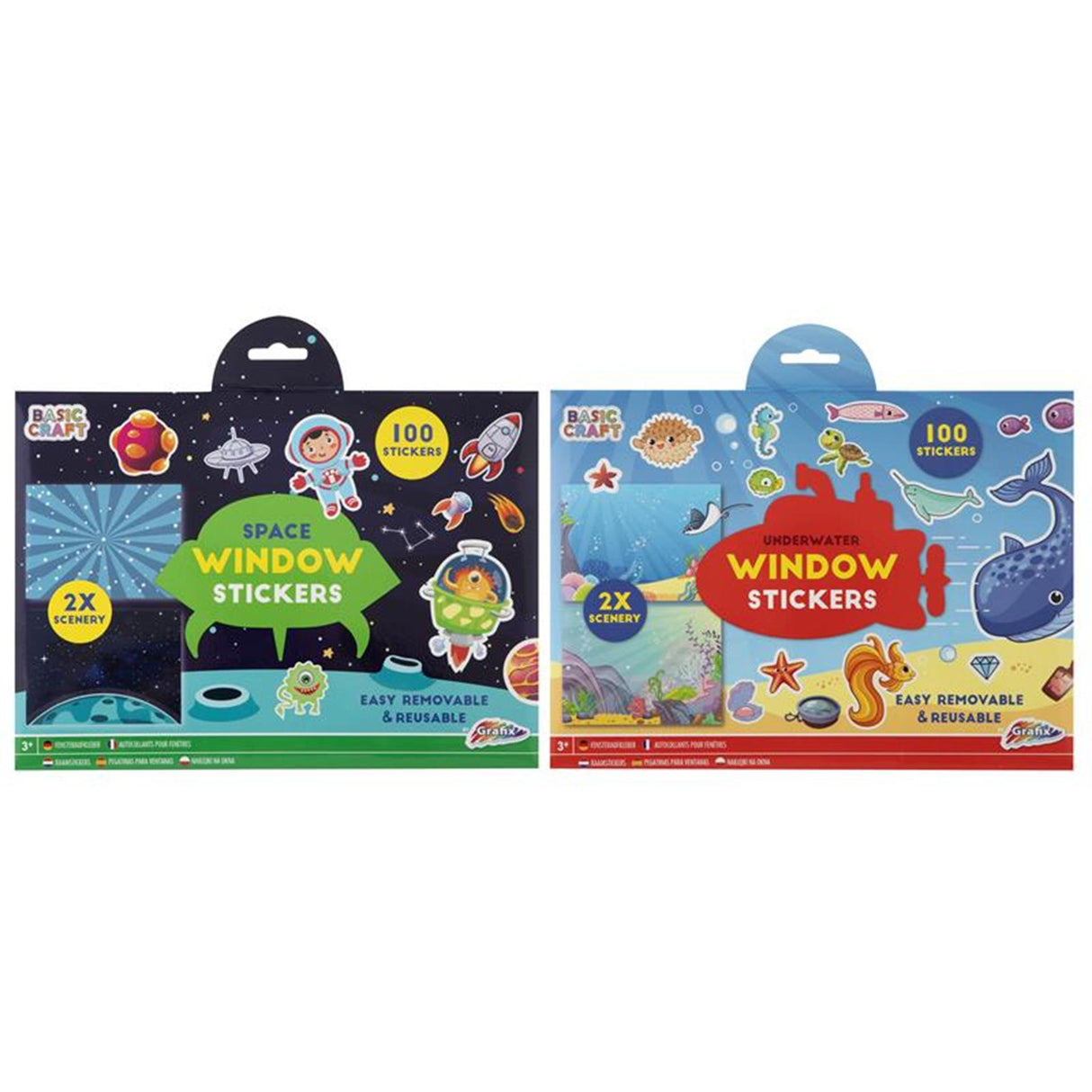 Grafix window stickers 100 pieces + 2 scenes