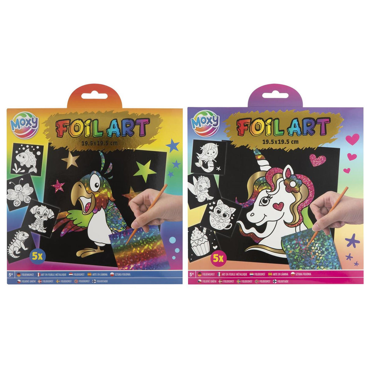 Creative craft group foil art with scriber