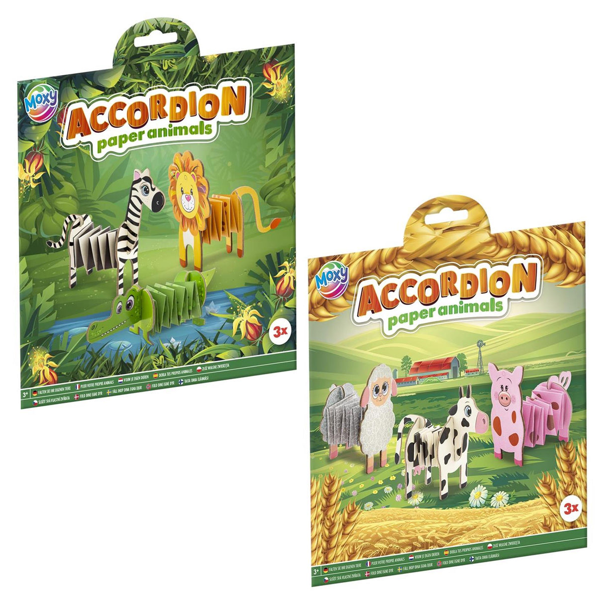 Moxy accordion animal pack of 3