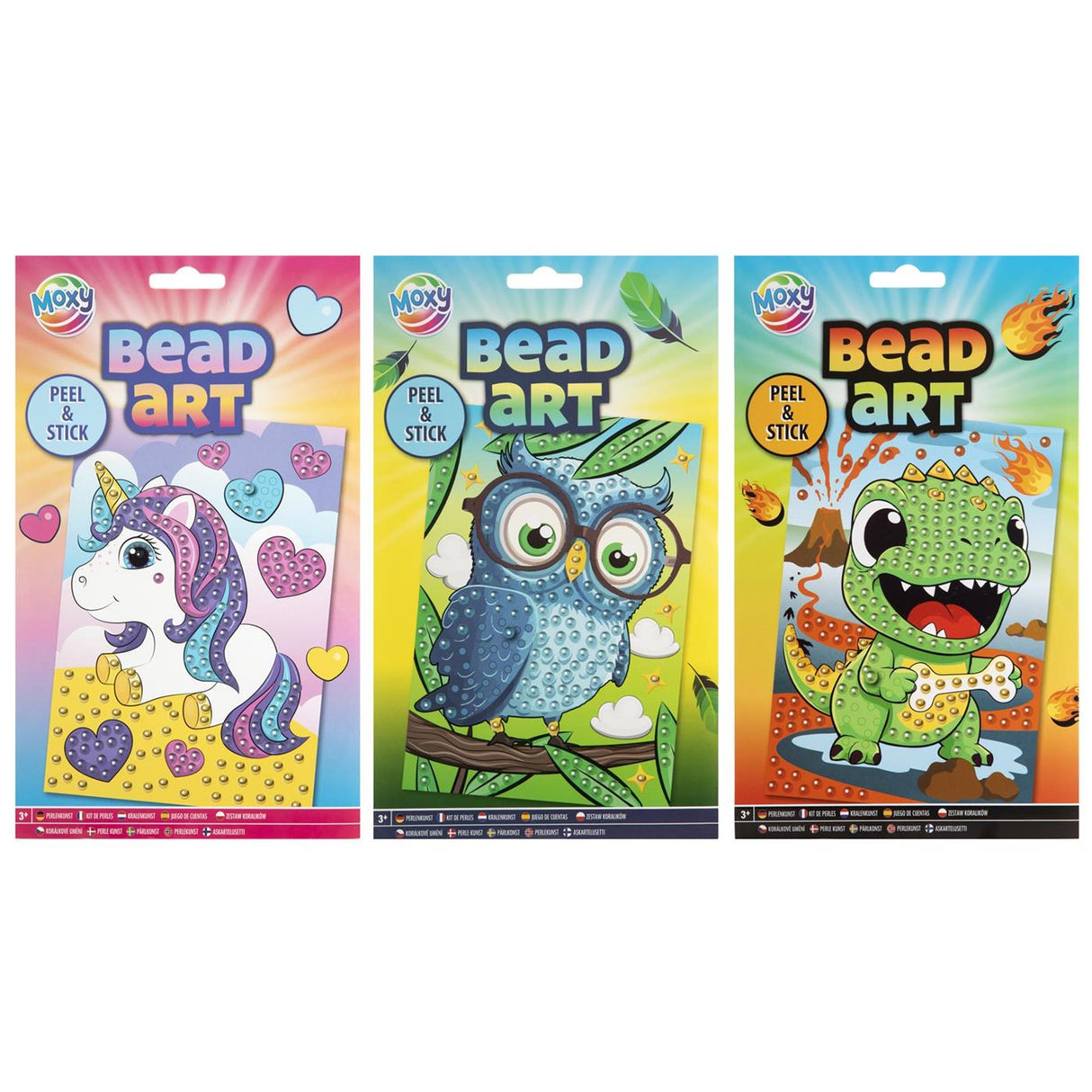 Moxy bead art unicorn, dino or owl