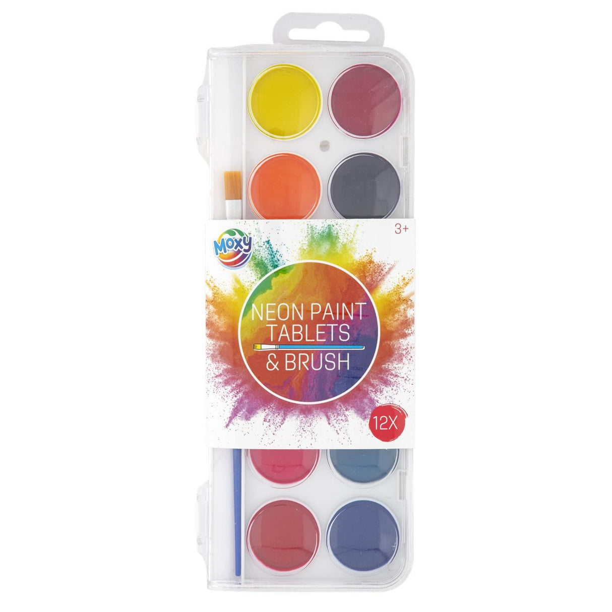 Moxy neon paint palette with brush