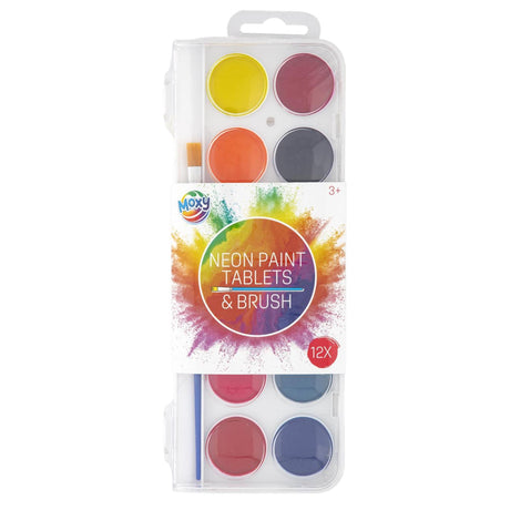 Moxy neon paint palette with brush