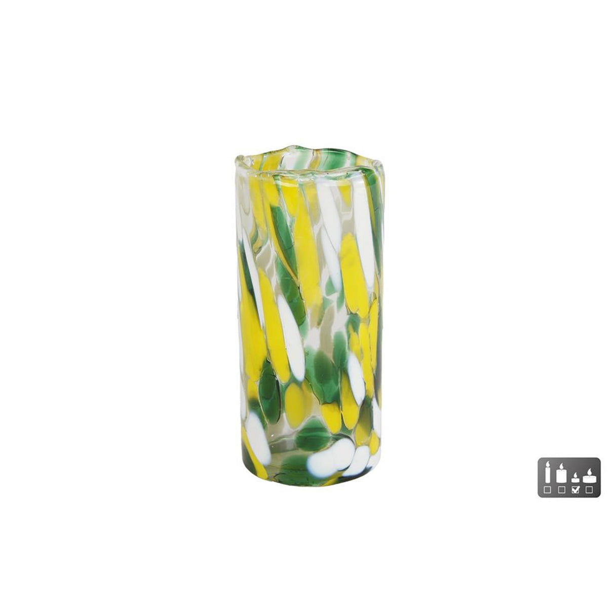Tealight Punkten l Glas 5,5x5,5x12cm
