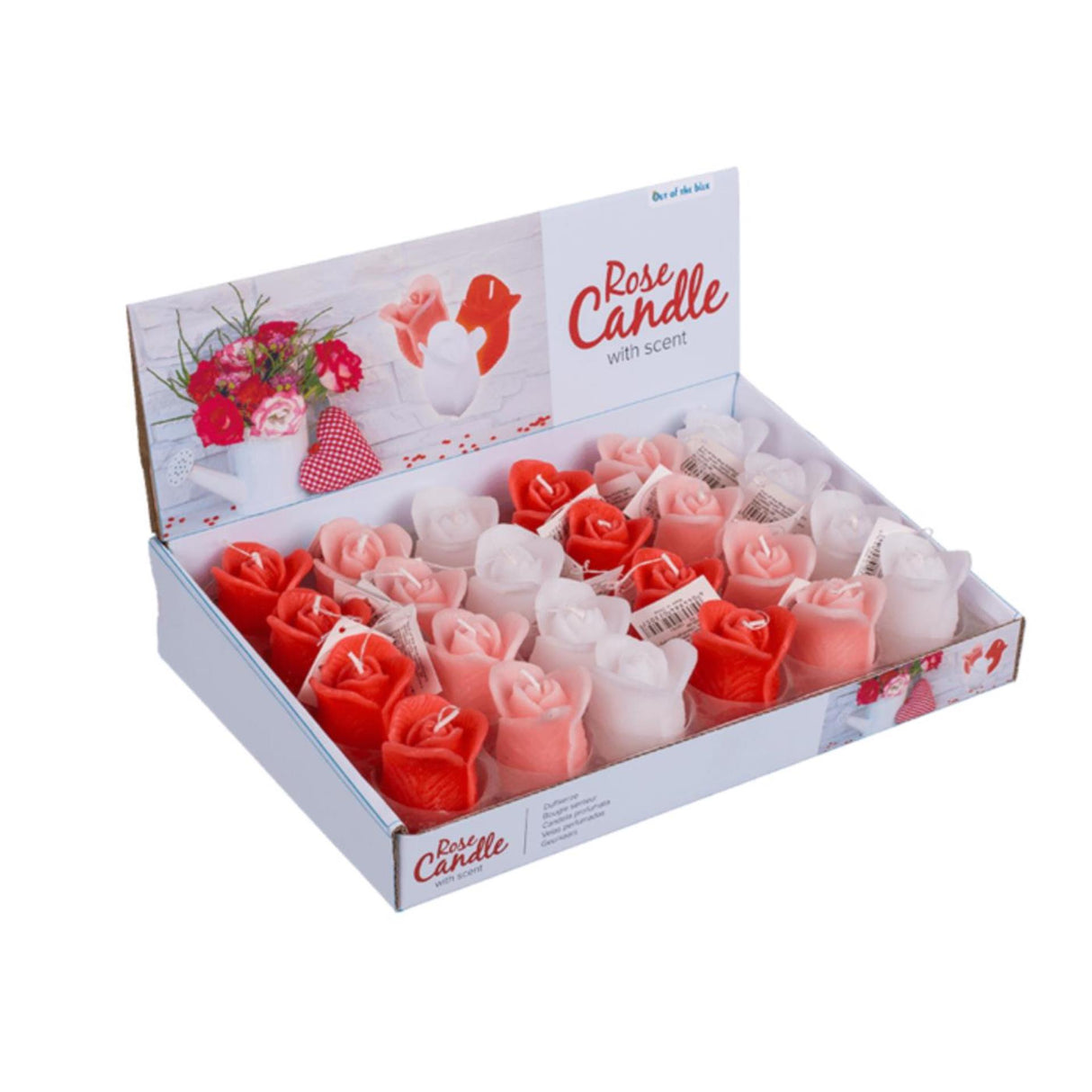 Ootb candle rose 6x4cm