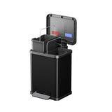 Hailo 0622-260 Öko Duo Plus M pedal bin 2x 9L silver black