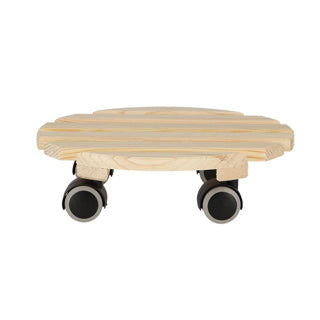 Esschert design växtvagn rund inomhus natur | 4 stycken