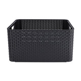 Curver style basket l rattan style anthracite (lxwxh 44x32x23cm)