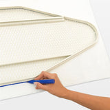 Fo-leagan boird iarnála Brabantia - uilíoch - bhraith - 135 x 49 cm - bán