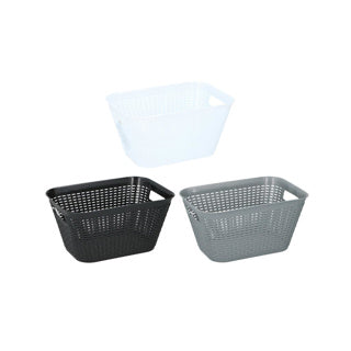 Aufbewahrungskorb 29x20x15 cm sortiert grau oder schwarz | 4 Stück