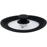 Alpina universal glass lid with silicone edge - pan lid for pans 16 18 20 cm - anti-splash lid - dishwasher safe - glass