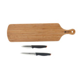 Richardson sheffield bamboo cutting board incl 2 knives