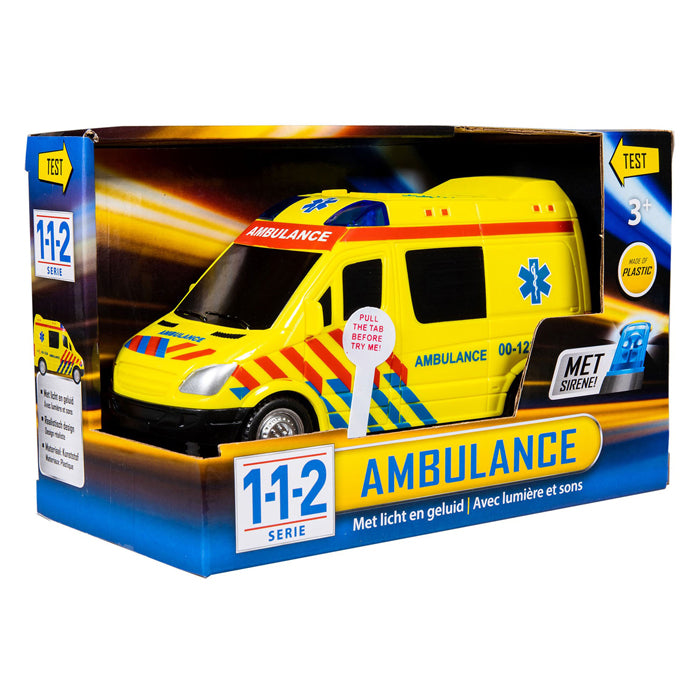 112 Rettung Racer Ambulanz mat Liicht an Toun