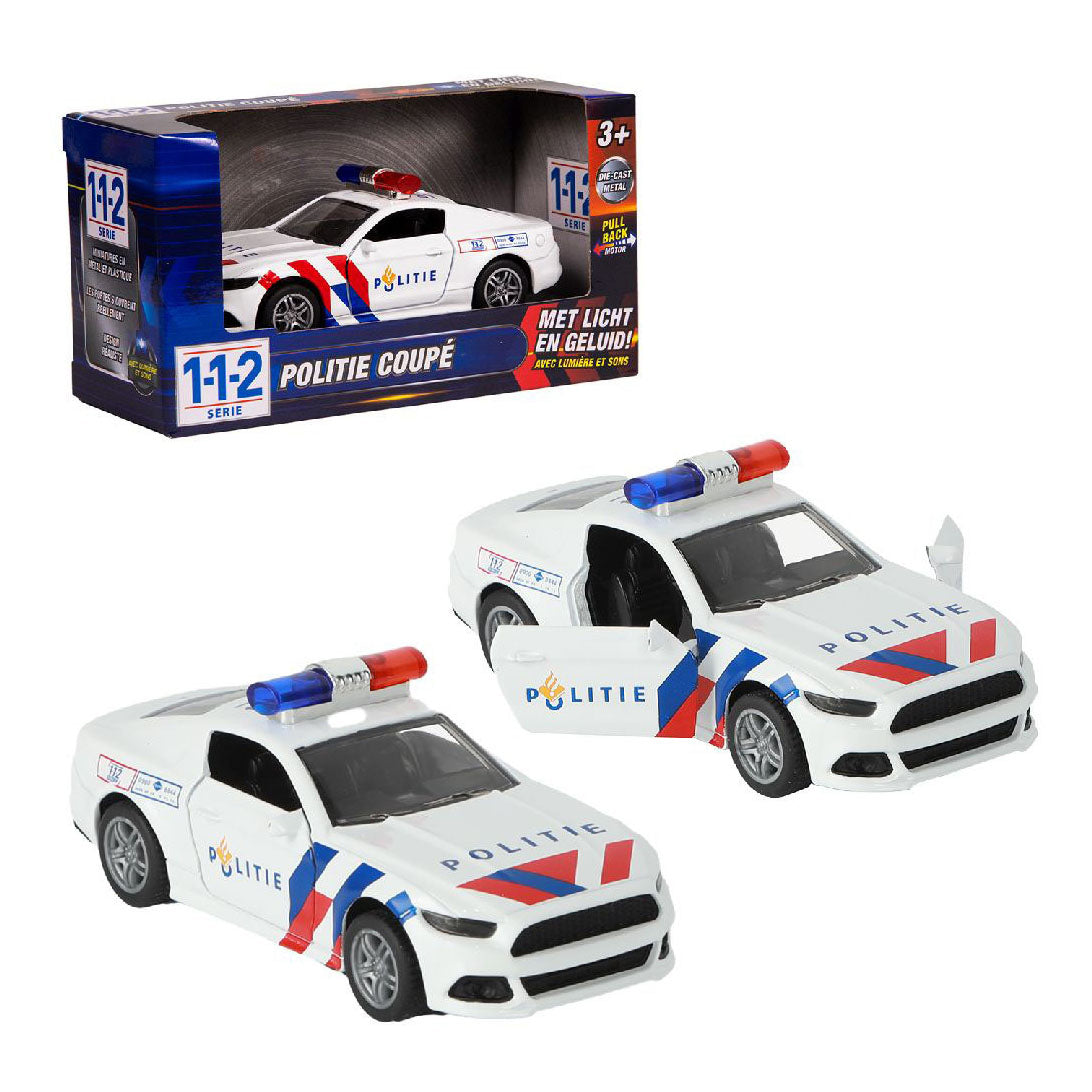 112 Pull-back Police Sports car 1:36 + Light and sound