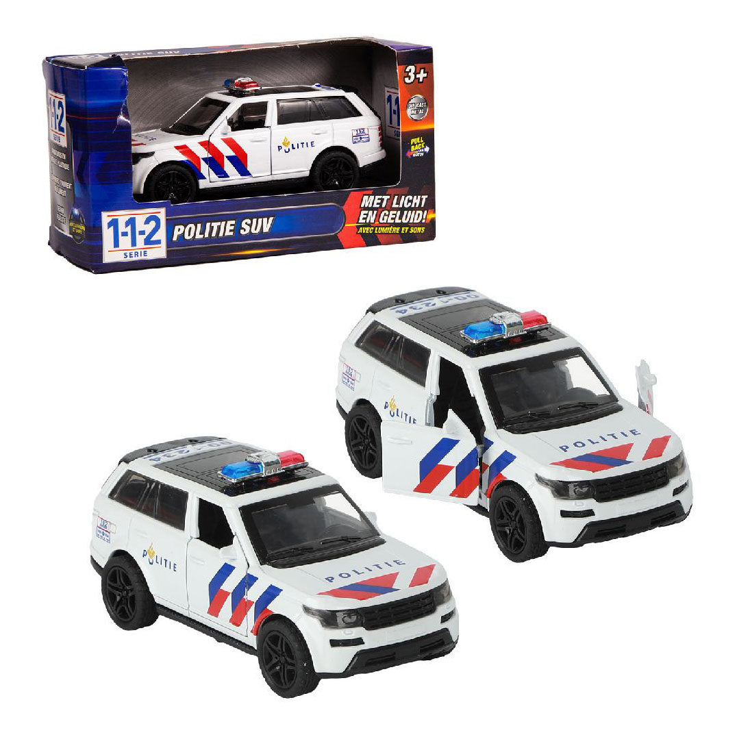 112 Pull-Back Police SUV 1:36 + Světlo a zvuk