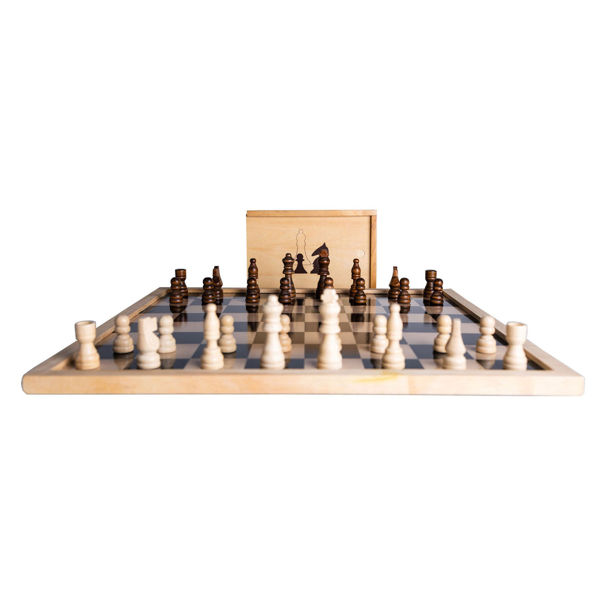 Clown Games Chess Pieces Wood, 32DLG.