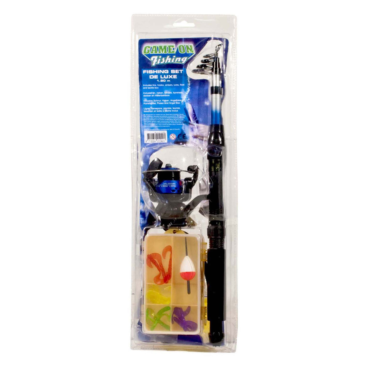 Jogo de pesca com vara telecasting com acessórios, 2,10m