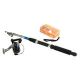 Jogo de pesca com vara telecasting com acessórios, 2,10m