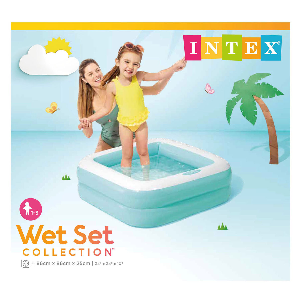 Intex Swimming Pool Mini Square, 85x85x23cm