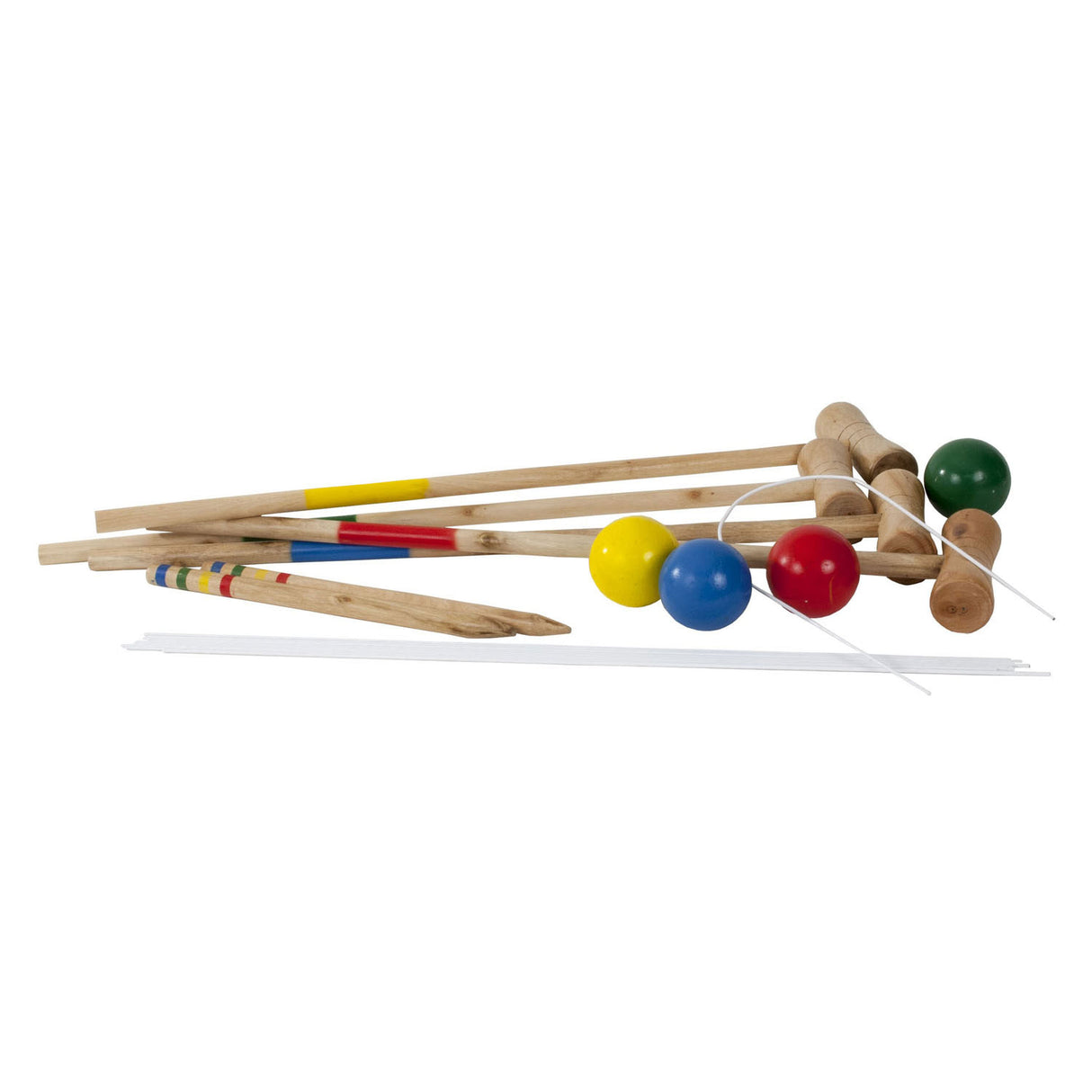 Outdoor play wooden croquet