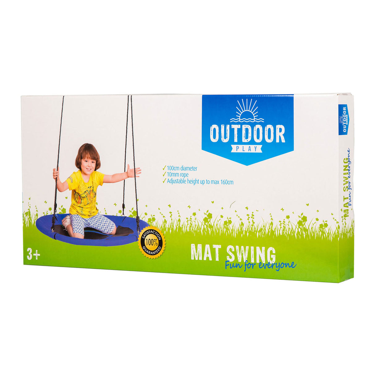 Utendørs lek utendørs swing matt blå, 100 cm