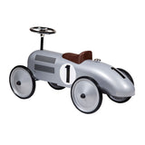 Retro Roller Metal Walking Car Jean 75x40x40 cm Silber