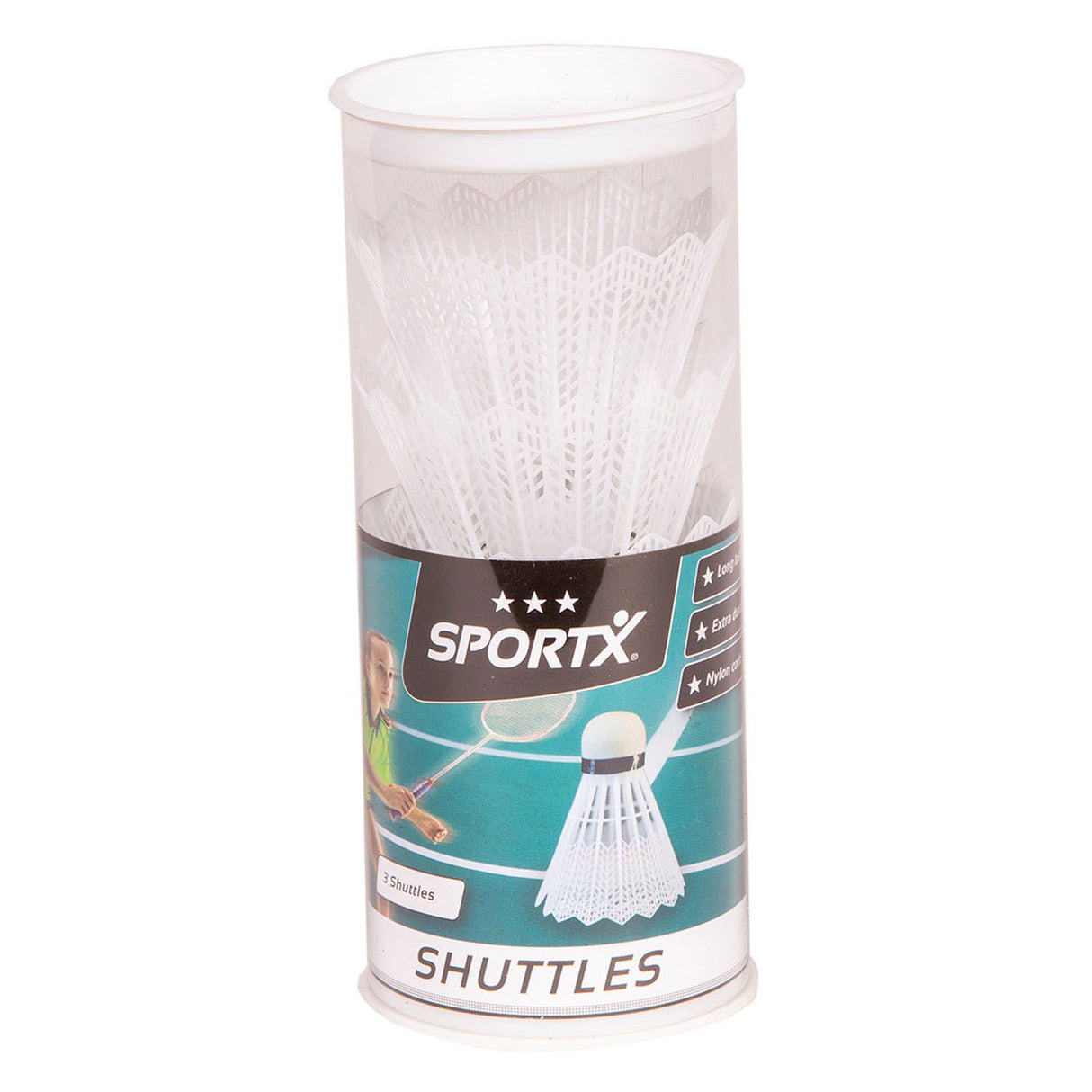 Sportx Shuttle White in Tube, 3st.