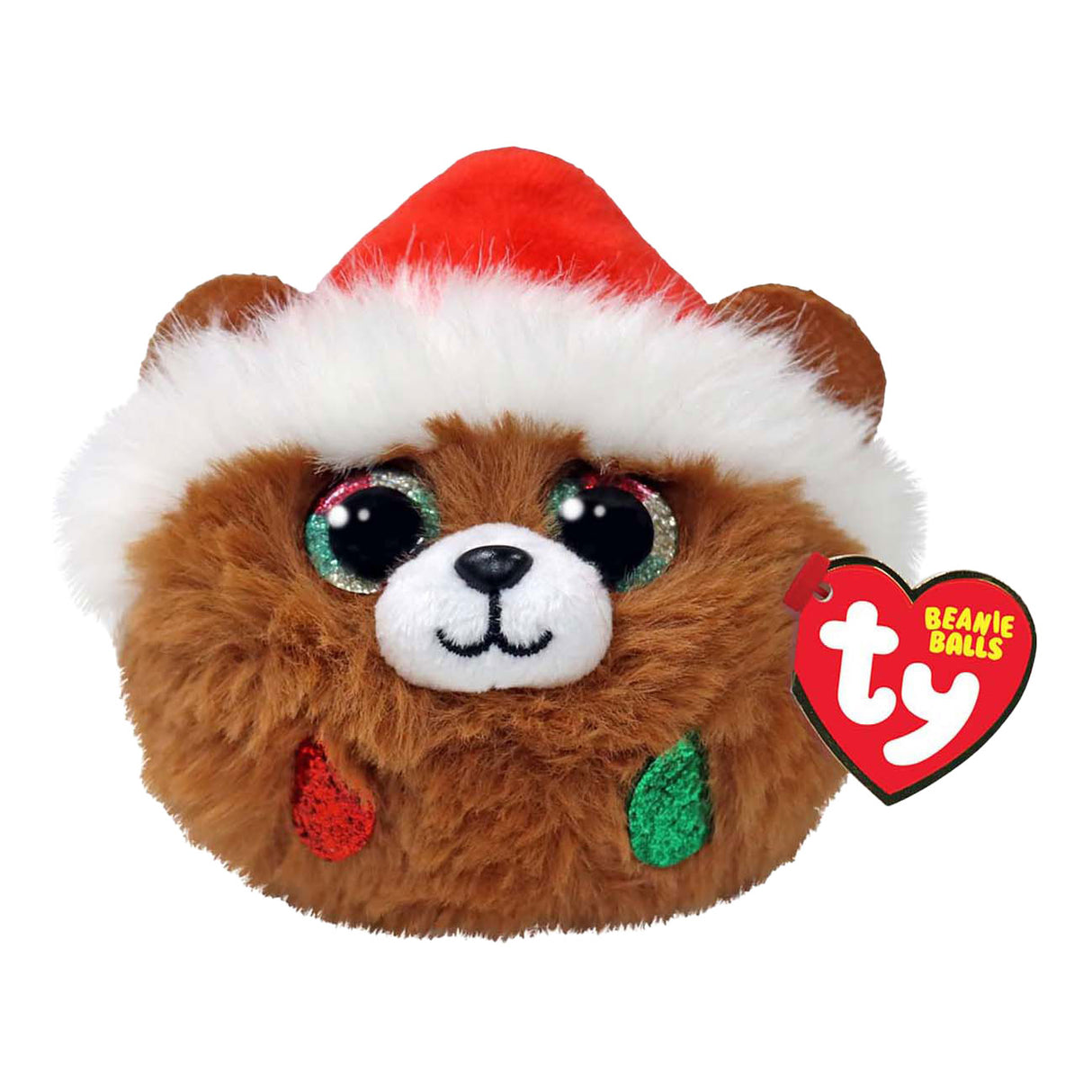 Ty Beanie Ty Teeny Puffies Christmas Bear Pudding, 10cm